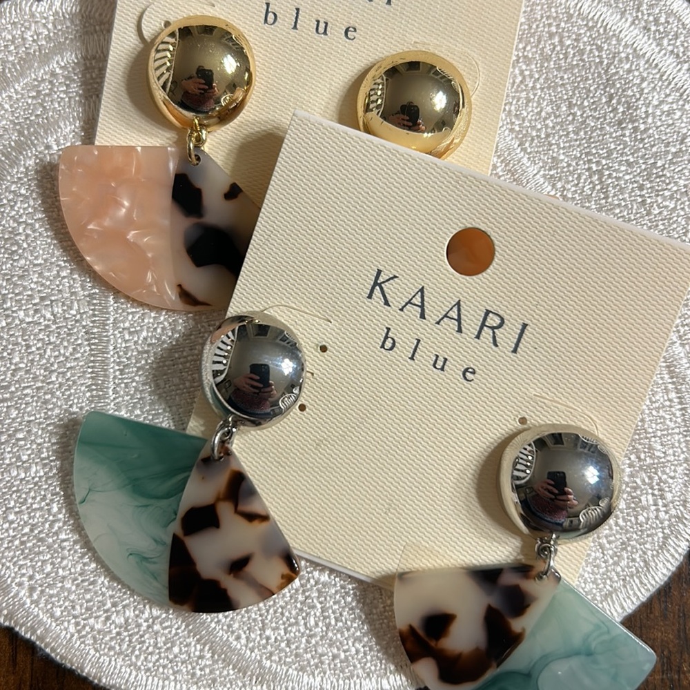 Kaari Blue Earrings. 2 Pair